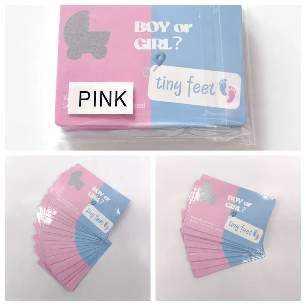 Sex Reveal Game Cards for Baby, Birthday Party, Baby's Secret, Paper, Baby Shower, Girl or Boy