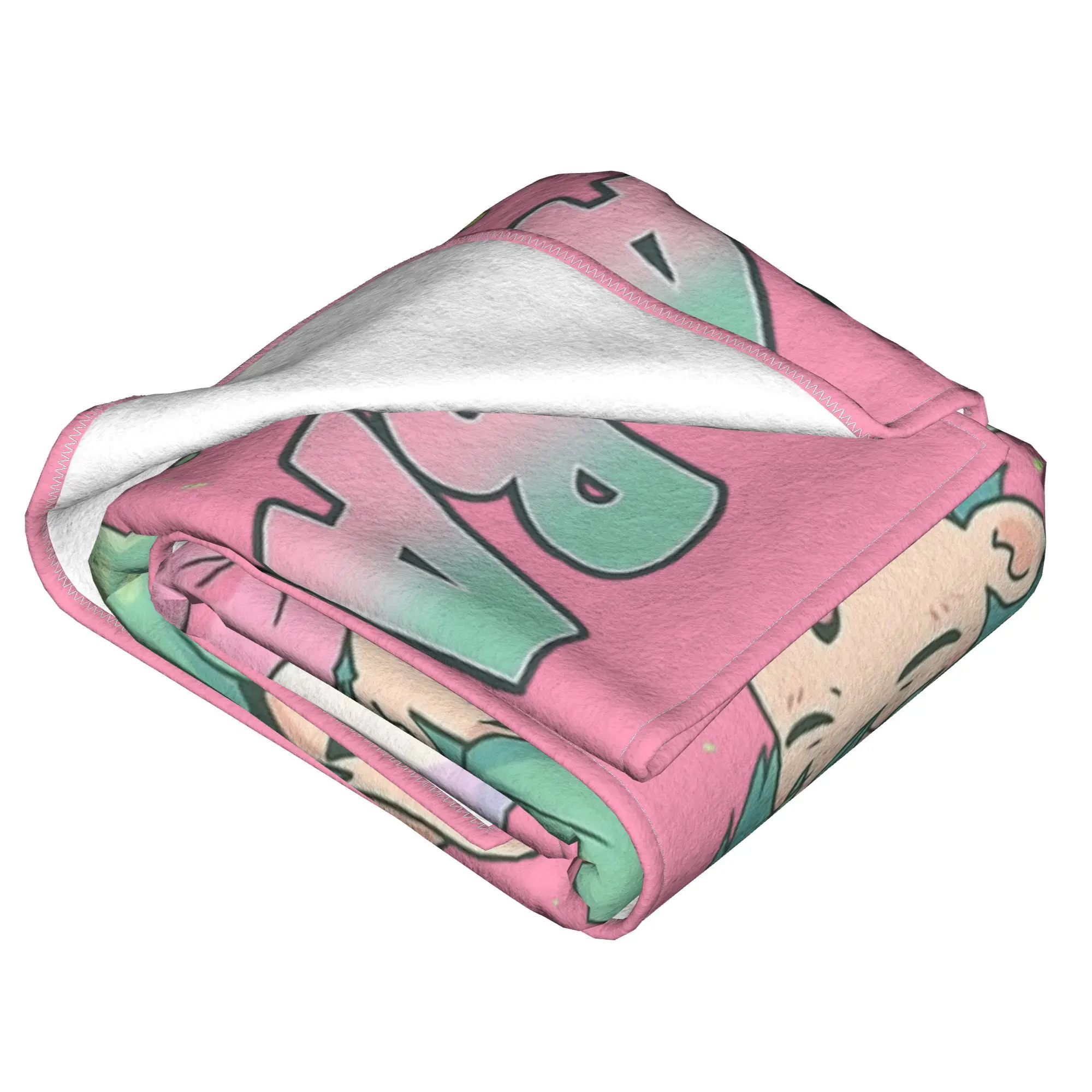 طفل ساجا Kpop شيطان الصيادين بطانية غير شرعية الصوف النسيج ديكور متعددة الوظائف فائقة النعومة رمي البطانيات للمنزل سيارة لحاف