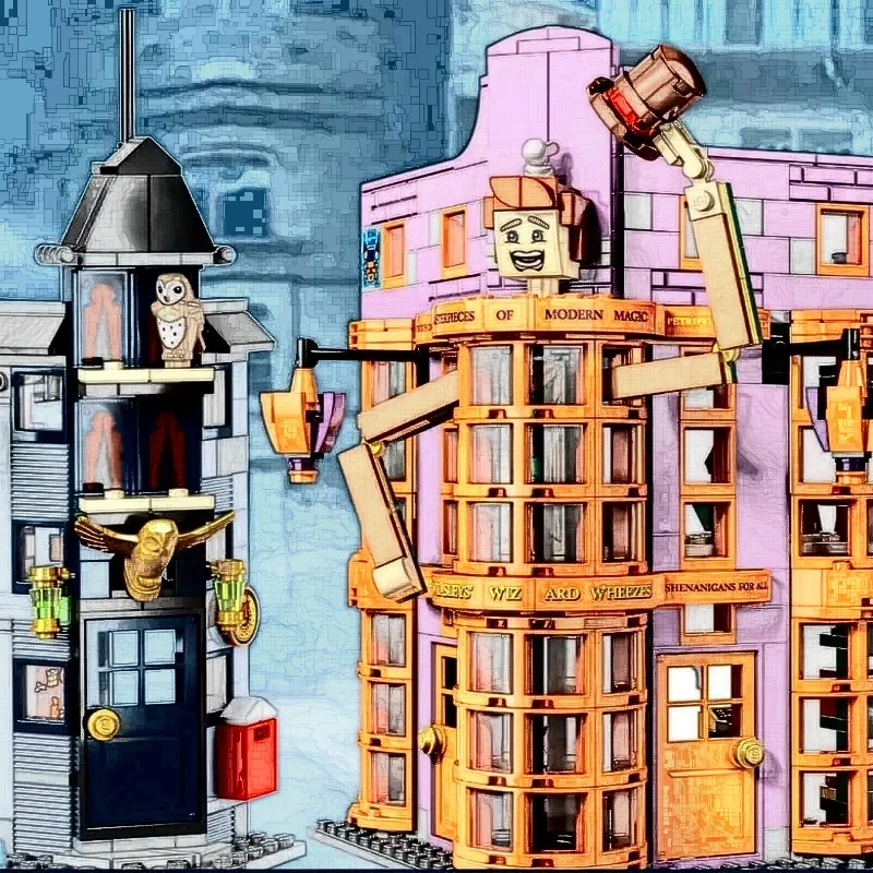 

In Stock 834pcs Building Blocks Weasley Classic Magic Tricks Work Shop Magical Home Decor With Figures Christmas Birthday Gifts