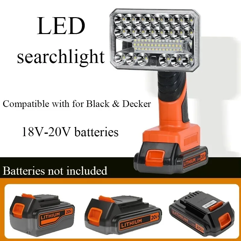 Kabelloses LED-Arbeitslicht für BL1430B/M18/P104/CMCB201 Li-Ionen-Akkus, 2000 Lumen, tragbares Arbeitslicht mit drei Betriebsmodi – Detail 7