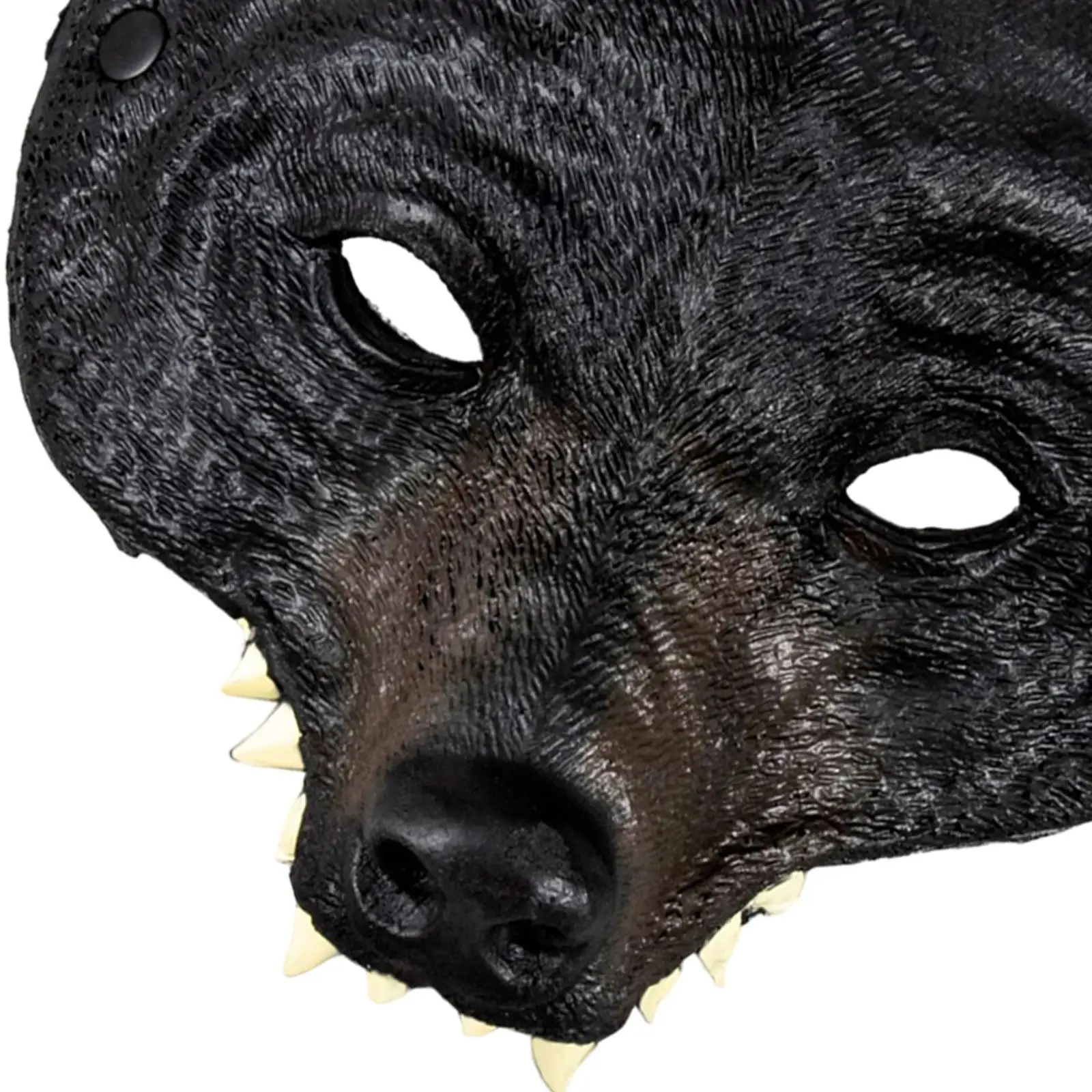 Máscara de oso negro, novedad suave, accesorio de disfraz de PU, máscara de Cosplay de oso, máscara de media cara para fiesta de puesta en escena de vacaciones