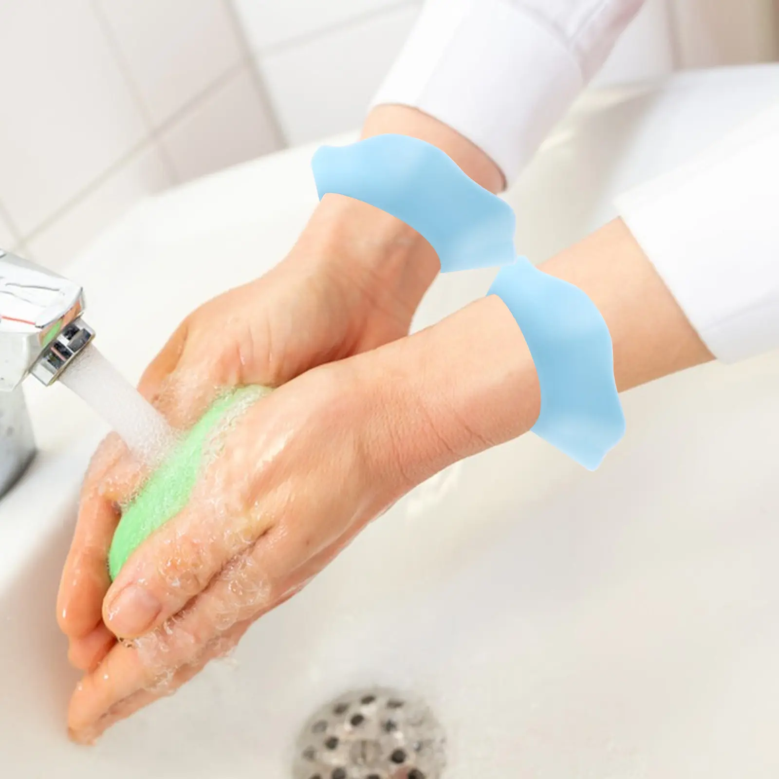 

3Pairs Silicone Waterproof Wrist Sleeves Elastic Wristband Face Washing Band Skincare Wash Band Makeup Wrist Wraps Spa