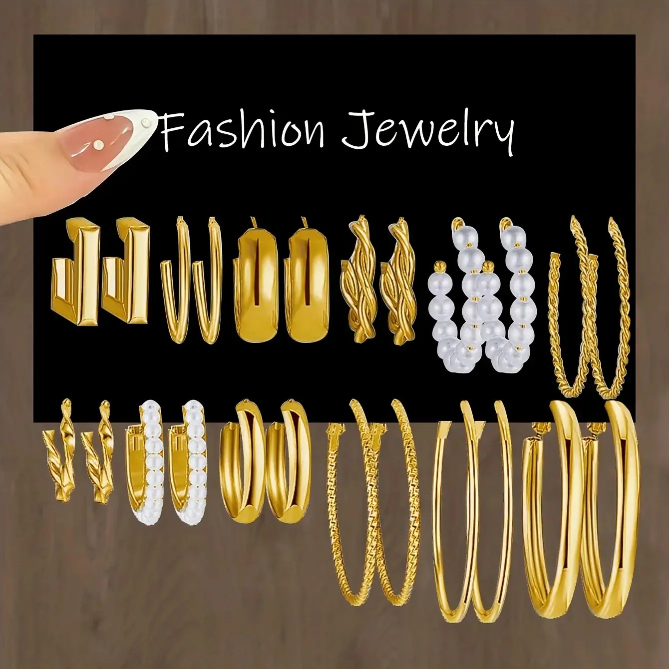 Элегантные геометрические серьги-кольца с блестящими металлическими аксессуарами из модного цинкового сплава для женщин