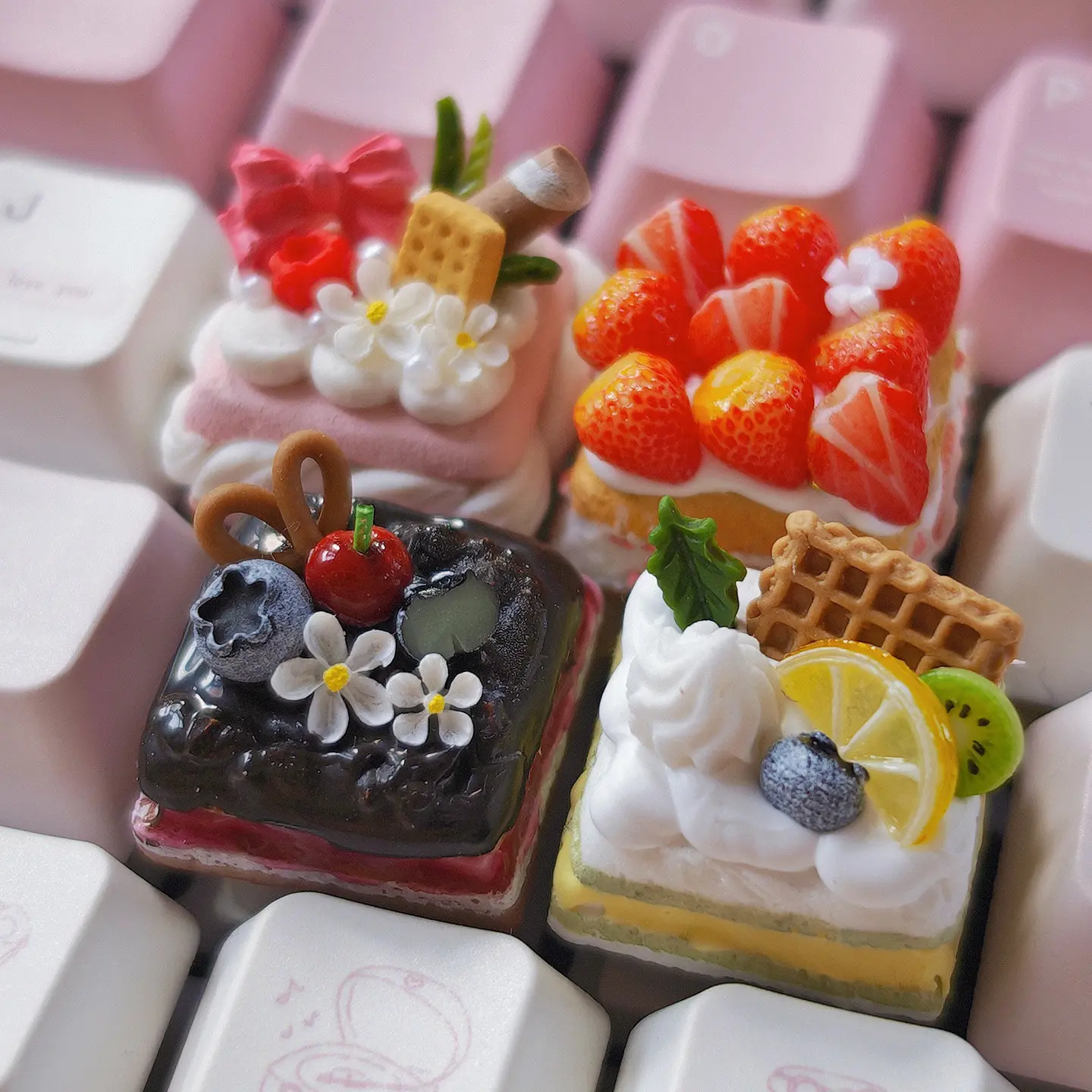 Cake Theme Keycaps Set 3D Resin Artisan Keycaps Custom Original Handmade Keycaps for Mechanical Keyboard Accessories Gift DIY - view 4