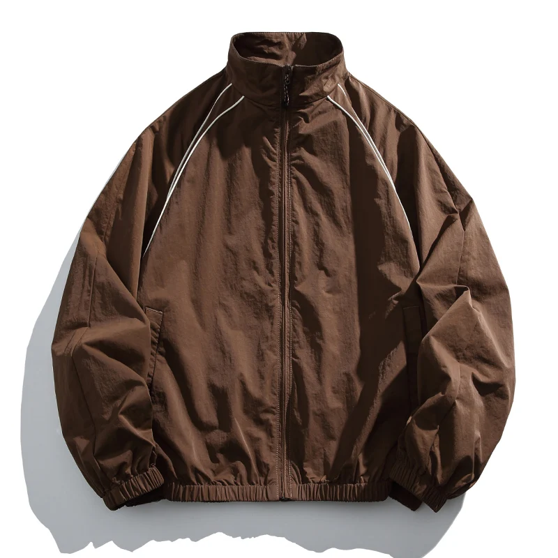 Retro Japanese Style Reflective Strip Sports Jacket Men's Women's Outdoor Windproof Autumn Outerwear Three-in-One Coat