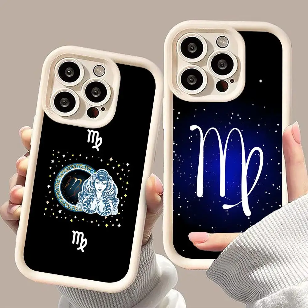 

Чехол для мобильного телефона Zodiac Sign Virgo для iPhone 17, 16, 15, 14, 13, 12, 11 Air Pro Max Plus, утолщенный цветной чехол из ТПУ для мобильных телефонов