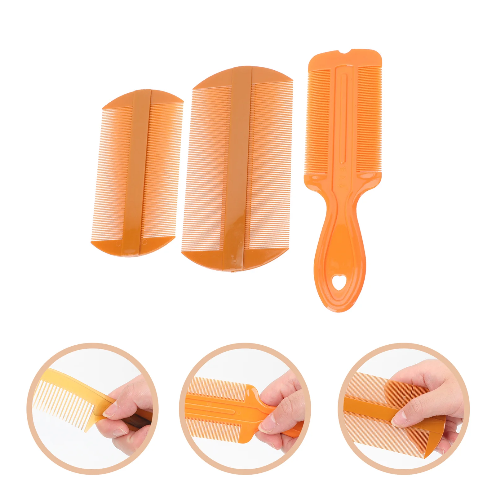 

3 Pcs Comb Dense Tooth Hair Scalp Massager Wide Double Sided Combs Plastic Anti-static Miss for Kids