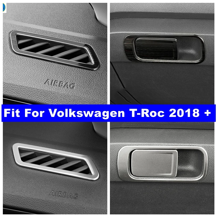 

Dashboard Auto Air AC Vent / Glove Storage Box Cover Trim For Volkswagen T-Roc T Roc 2018 - 2021 Car Interior Accessories