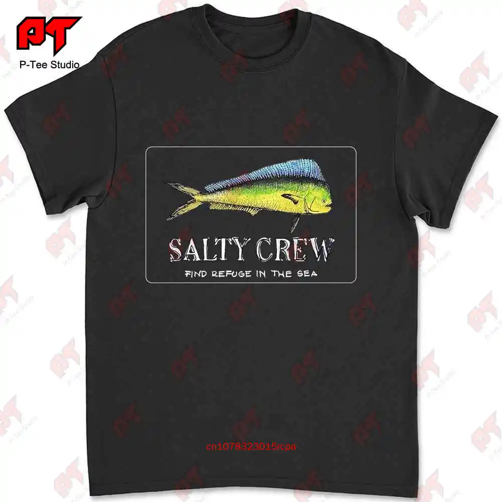 Salty Crew-Camiseta de El Dorado, camisa negra grande, D4EW