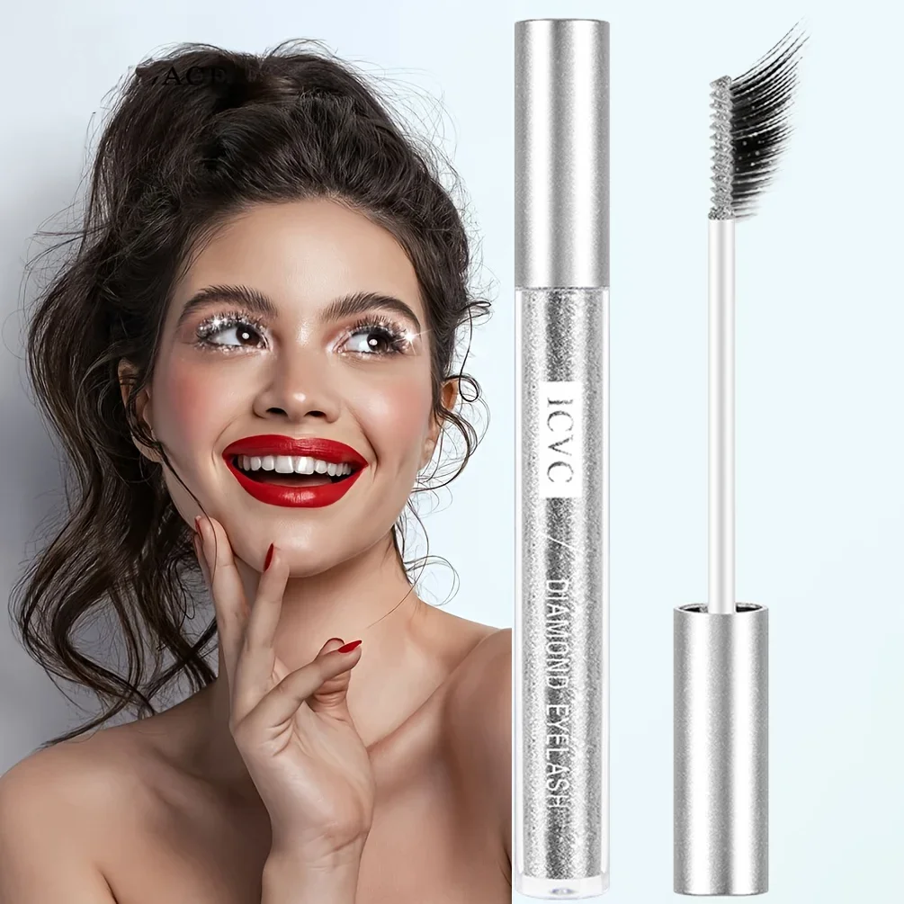 Mascara con diamanti scintillanti e paillettes glitter impermeabili