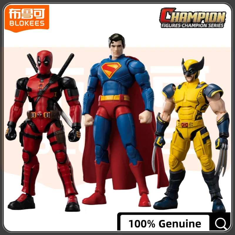 

2025 New Arrival Official Blokees Figures Champion Series Classic Class Superman Deadpool Wolverine Model Kit Action Figures