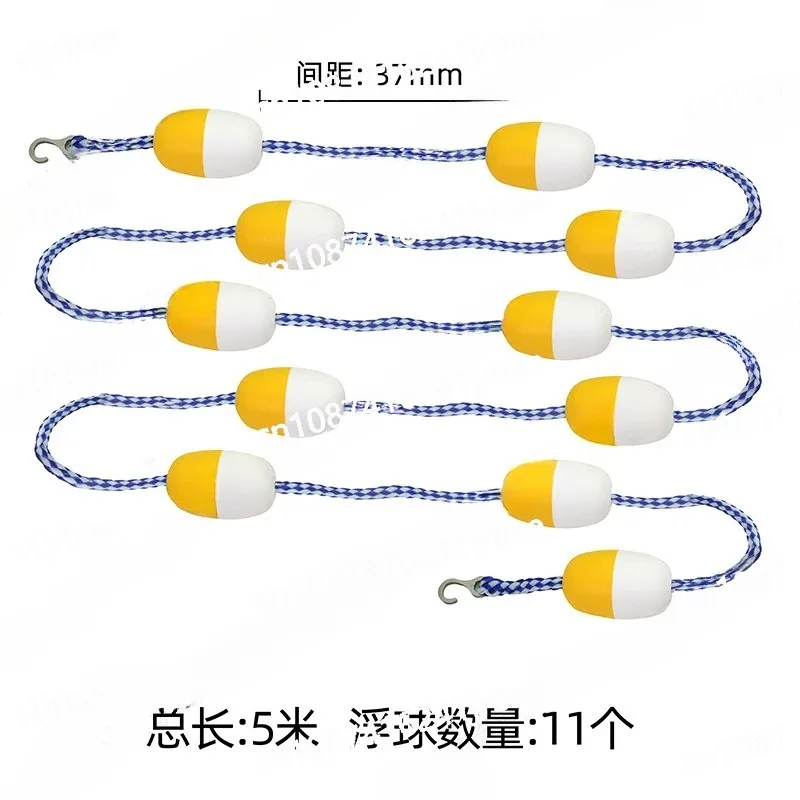 5m Swimming Pool Safety Separation Line with 11 Floats & 2 Hooks Swimming Pool Lane Line Rope Swimming Pool Accessories