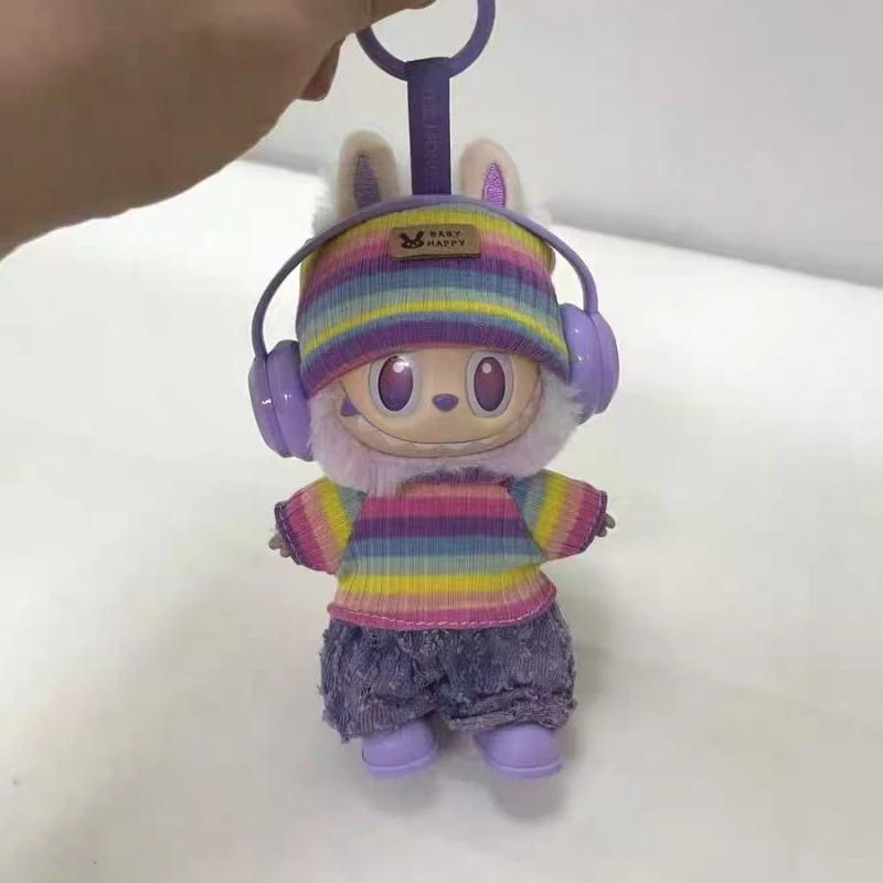 

Для плюшевых кукол Labubu II 15/17 см, мини-модный милый комбинезон, платье, комплект одежды, наряд, аксессуары для кукол, одежда, подарок