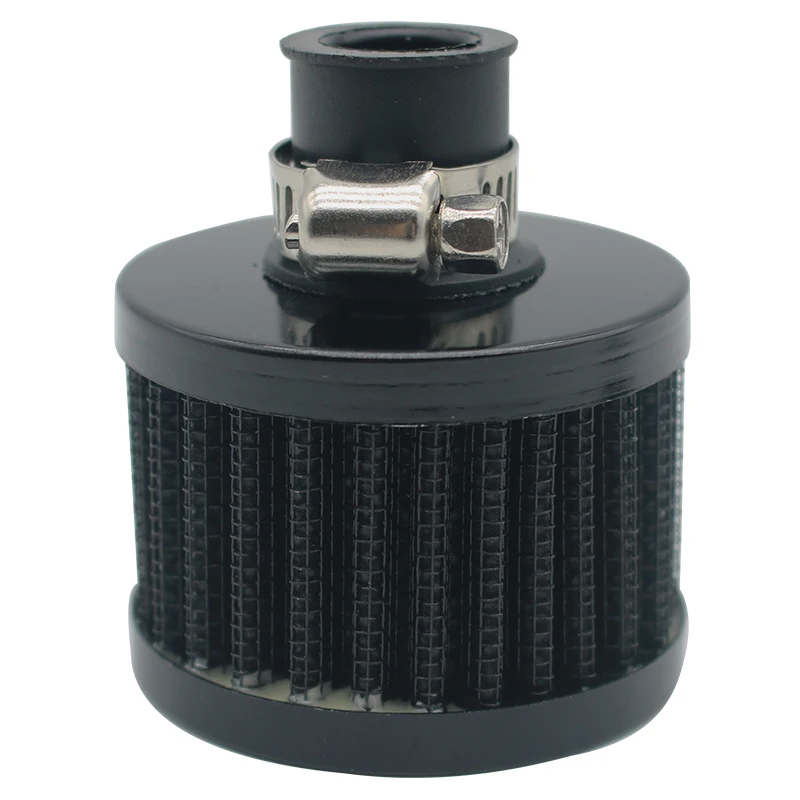 1 unidade Filtro de Ar Universal de Alto Fluxo 12mm para Carro e Moto, Entrada de Ar Frio, Respiro do Cárter, Filtro de Performance para Competição Automotiva