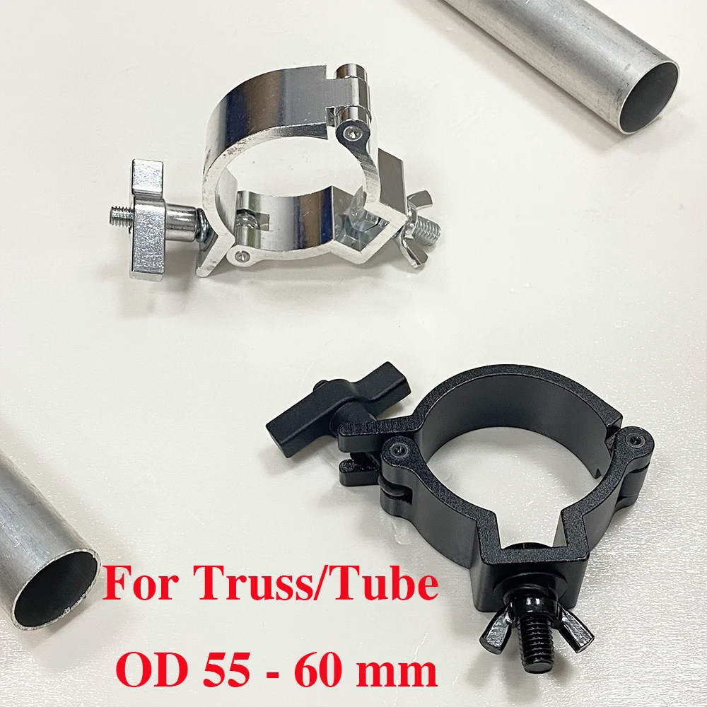 Aluminum Tube Clamp 55/60mm Half Coupler Stage Truss Scaffolding Mount T-Nut O Hook for Studio Lighting Accessories