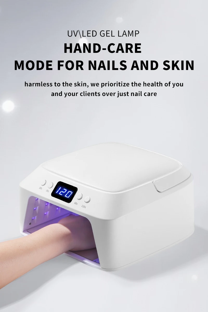 

48W Digital Display UV LED Nail Lamp with Arm Rest Portable Large Space Nail Dryer Professional UV Lamp for Gel Polish Curing