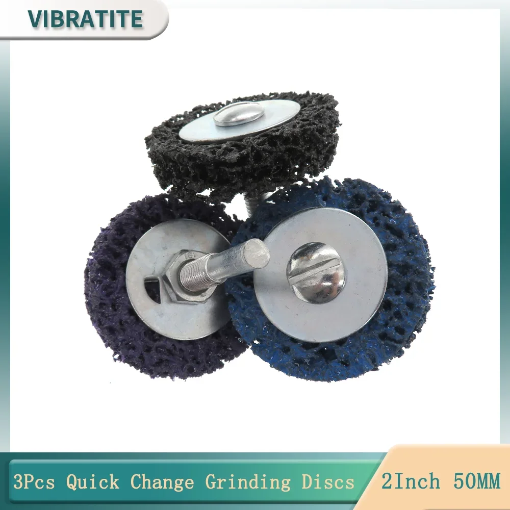 2Inch 50MM Grinding Discs 3Pcs Quick Change Easy Poly  Abrasive Wheel for Angle Grinders Paint Rust Remove Paint Rotating