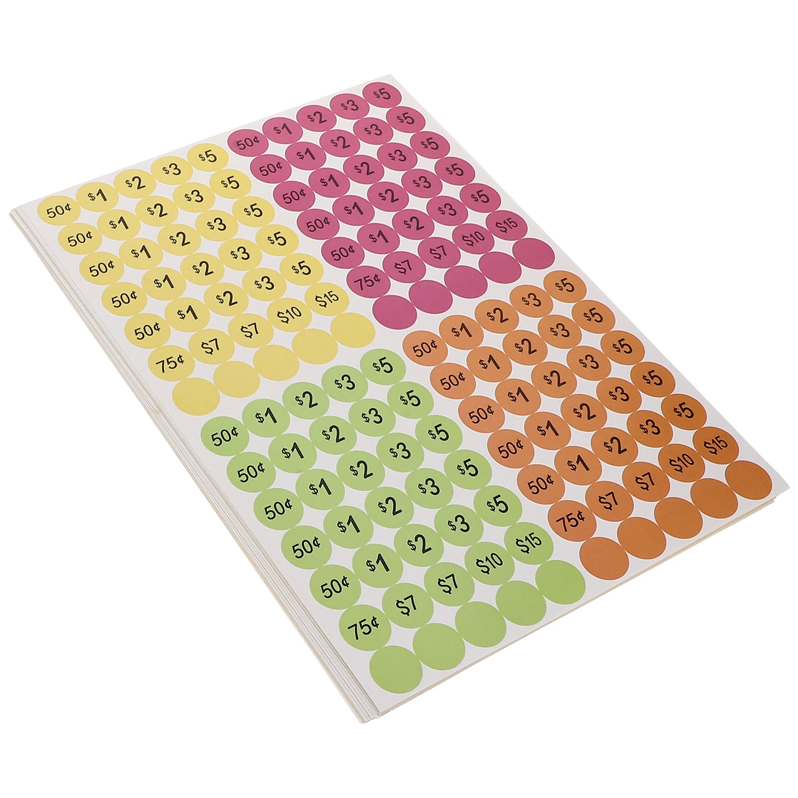

20 Sheets Price Tag Stickers Colorful Labels for Small Business Shops Supermarkets Retail Stores Yard Sale Markers Easy