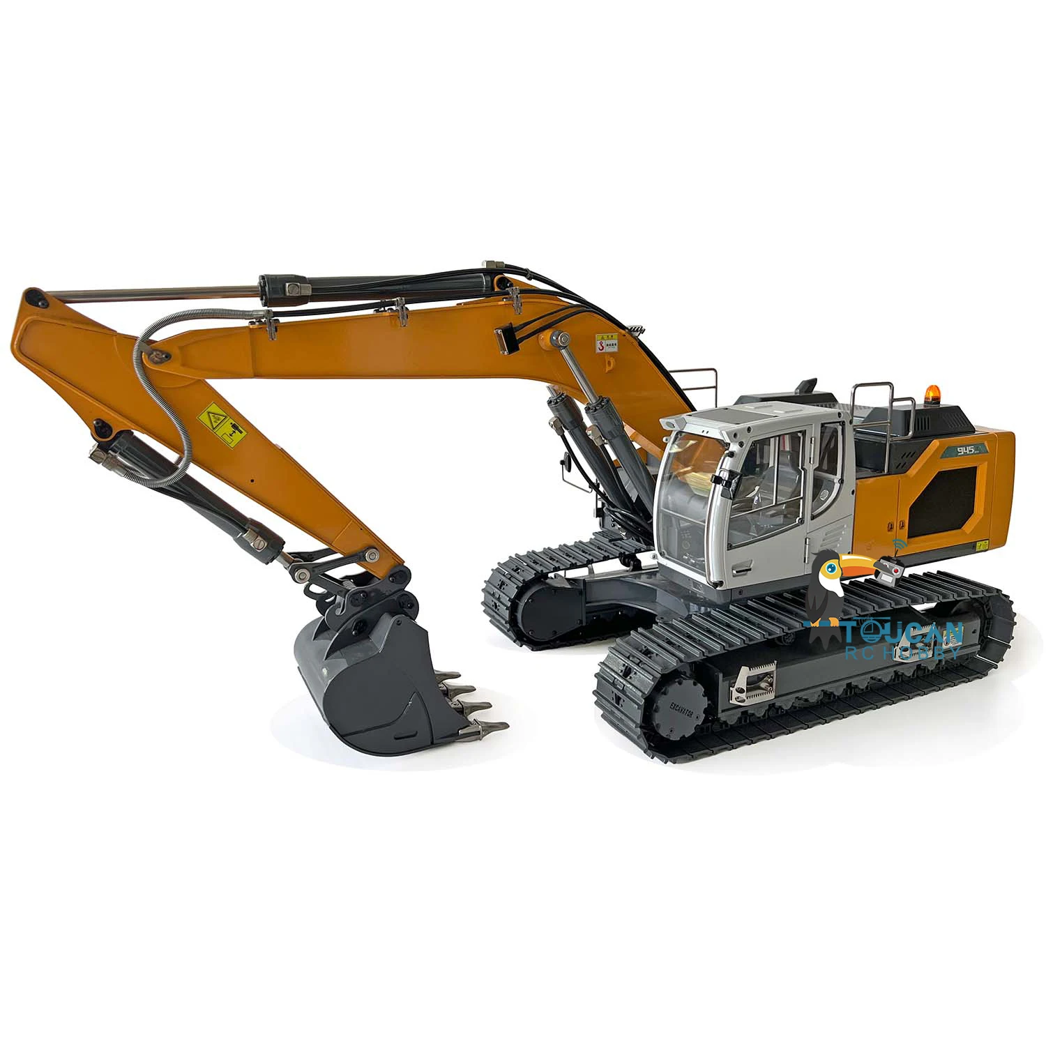 New Hydraulic RC Excavator 1/14 Radio Control Truck Painted Yellow Car Truck For 945 Toucan Earth Digger Model Boy Toy TH20590