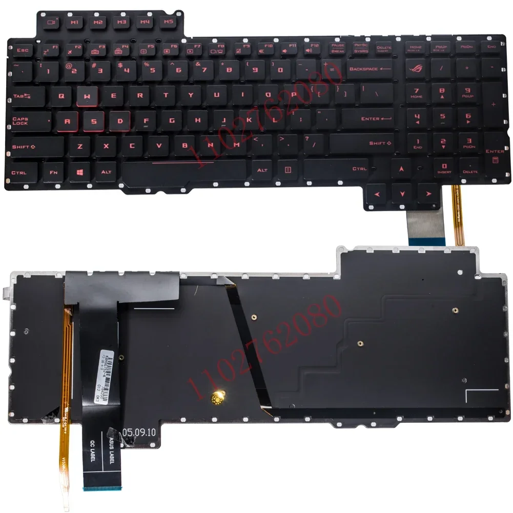 Teclado estadounidense con retroiluminación para ASUS ROG G752 G752V G752VL G752VM G752VS G752VT G752VY V153062AS1-US 0KN0-SI1US11