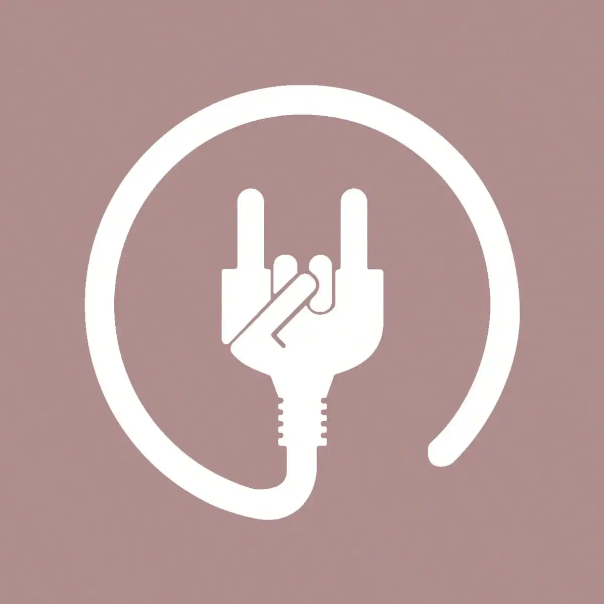 Sticker voor EV-laadpoort, Rock Gesture & Plug Design-sticker