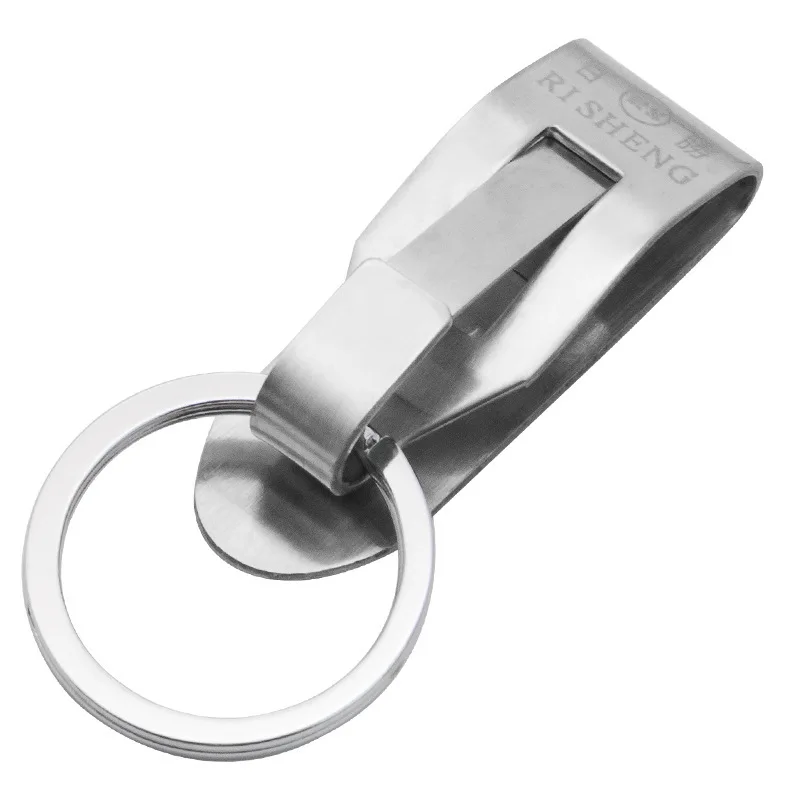3Designs Anti Lost Heavy Duty Stainless Steel Belt Key Holder KeyClip Detachable Keyrings for Keychain Men Jewelry