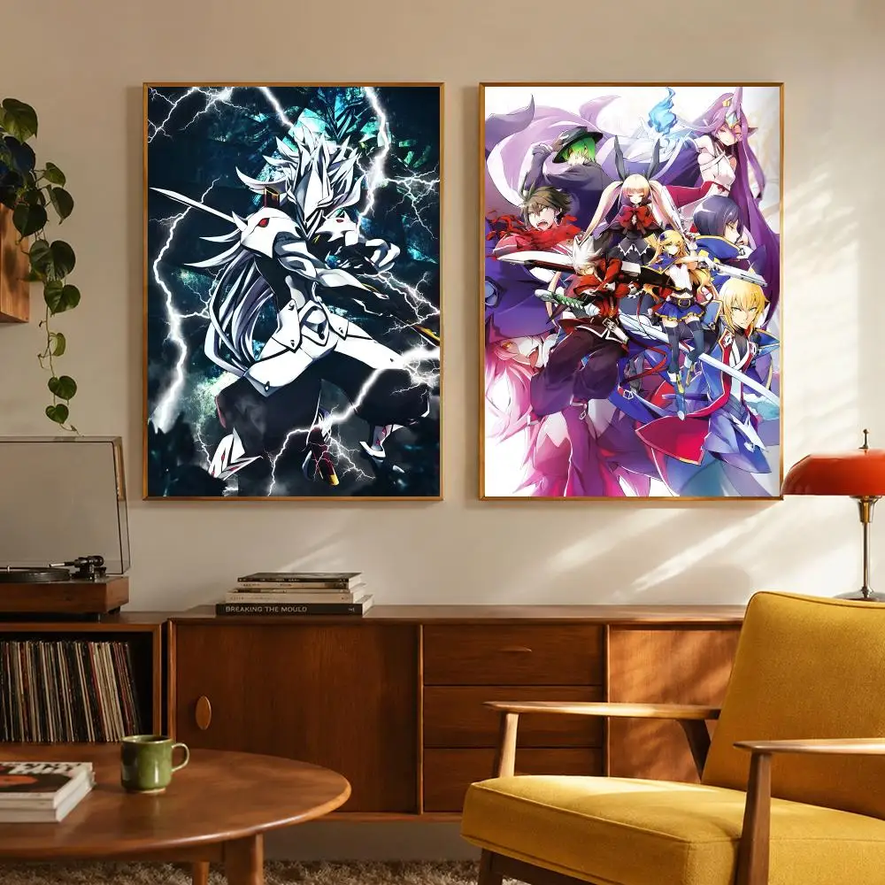 Fighting Game BlazBlue Poster Digital Solvent Print Waterproof PP Fade-Resistant Wall Art Room Decor Gift