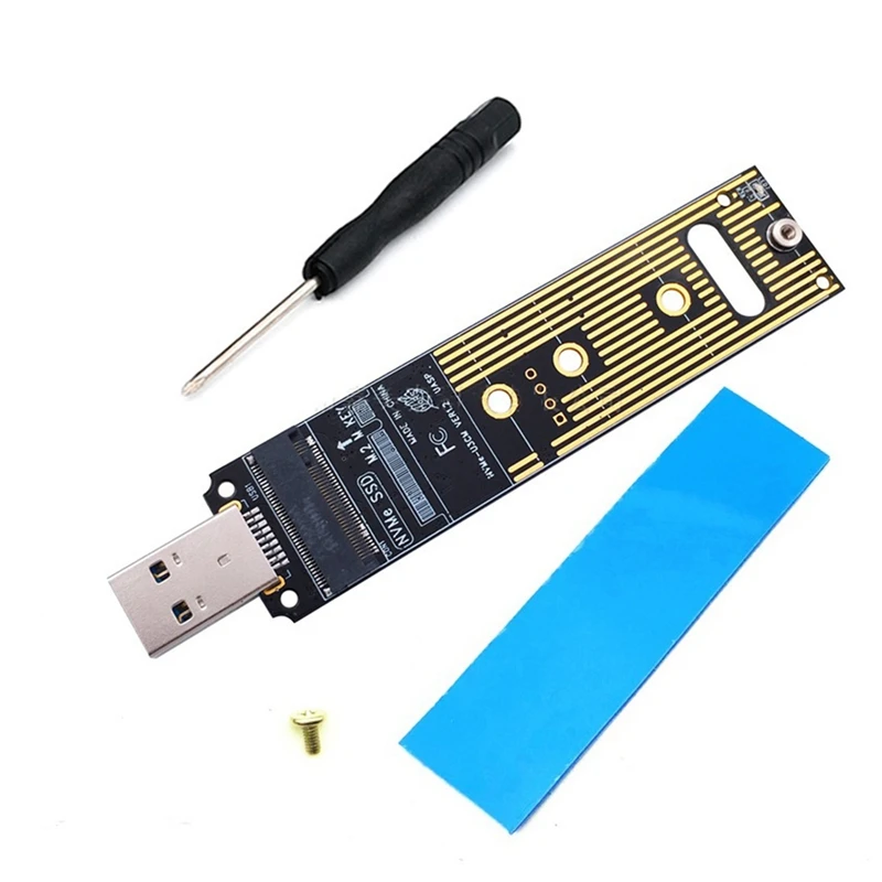 1 Set Internal Riser Card 10Gbps USB3.1 Gen 2 For M2 Nvme 2230 2242 2260 2280 SSD