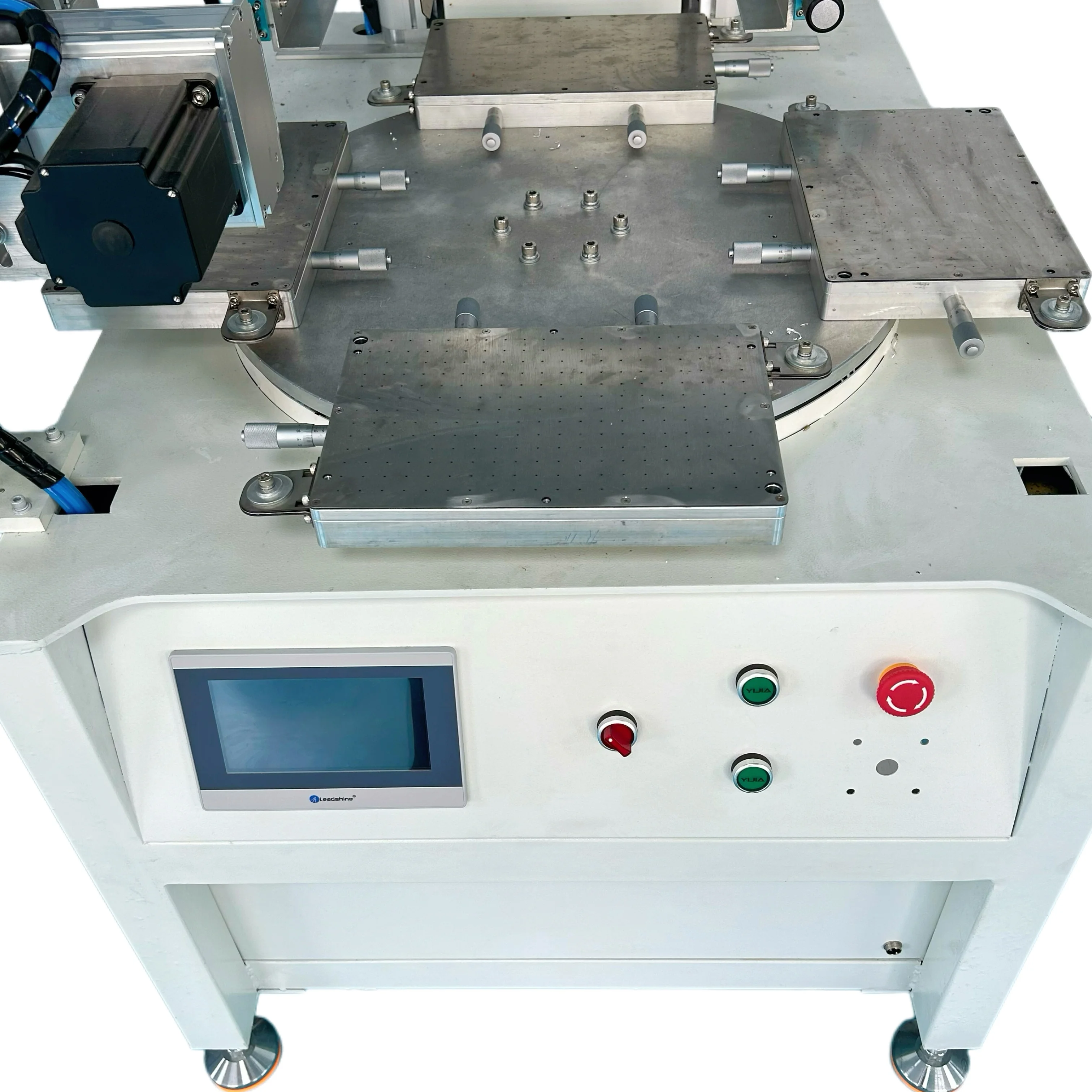 High-speed Ruler Printing Machine Semi-automatic Four-station Turntable Screen Printing Machine for Thermometer Screen Printing