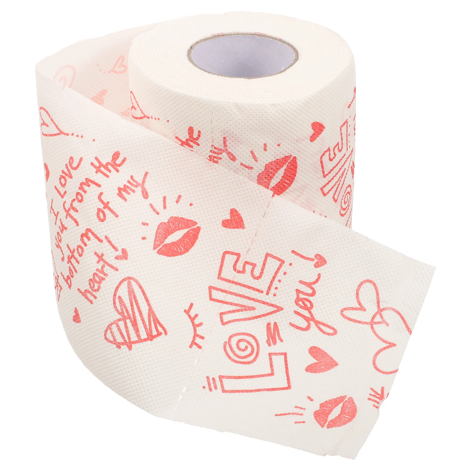 Bath Tissues Toilet Paper Funny Valentines Day Printed Brown Towels for Dispenser Romantic Wedding