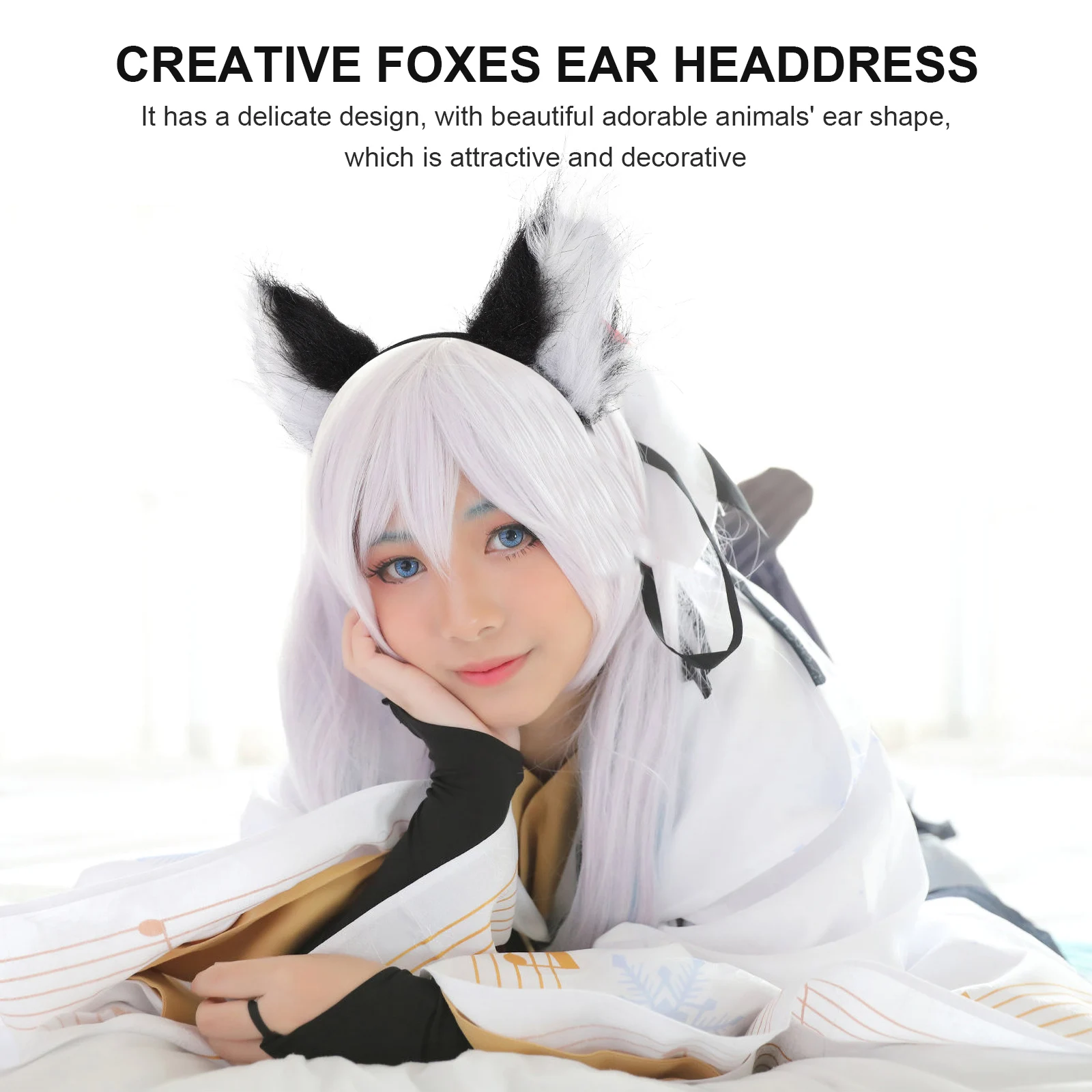 

Fox Beast Ear Head Hoop Headband Animal Ears Adult Chic Cosplay Headbans Zinc Alloy Headbands