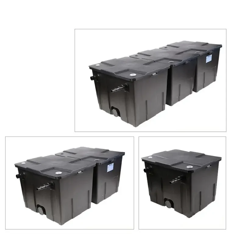 Aquarium fish pond filtration system CBF-350C with good efficiency, pond koi box biological large filter with pump UV lamp