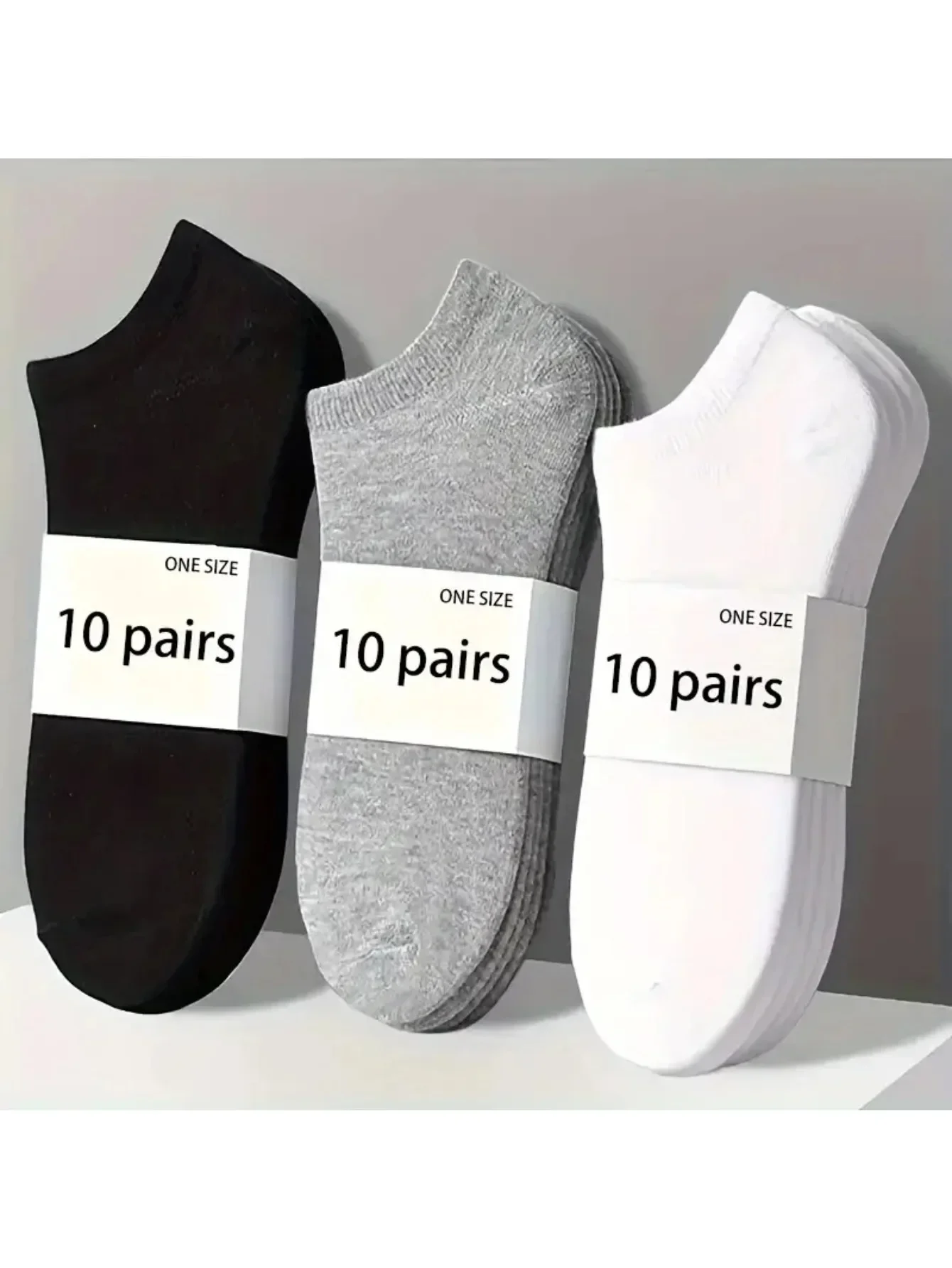 

5/10-Pack Unisex Comfort-Fit Ankle Socks For All, Breathable & Lightweight - Ideal For Sports & Daily Wear