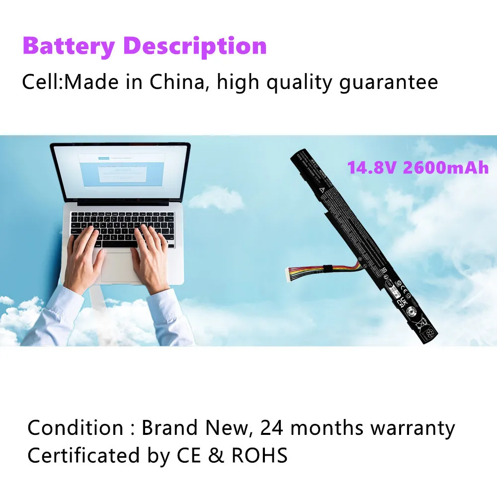 AS16A7K Laptop Battery for Acer Aspire E5-523G E5-553G E5-475 AS16A5K E5-475G E5-575 E5-575G E5-575T AS16A8K E5-774 E5-774G