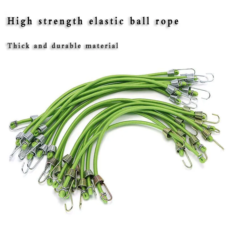 Elastische Bungee-Seil, robuste Gepäckgurte, Seilhaken, 25–30 cm, Stretch-Krawatte, Zelt, Outdoor-Zubehör