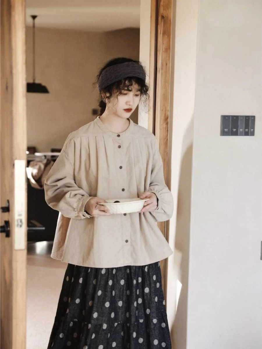 

Женский воротник для куклы в стиле ретро, художественная лесная система, милый, милый, осенне-зимний, хлопковый, длинный свек, свободный цвет