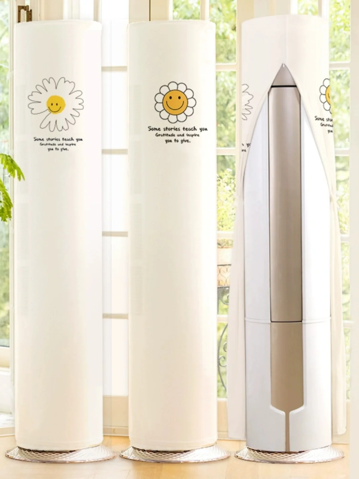 Capa Protetora Vertical para Ar Condicionado PARATEX Estilo Moderno Minimalista, Adequada para Máquinas Cilíndricas como Mide...