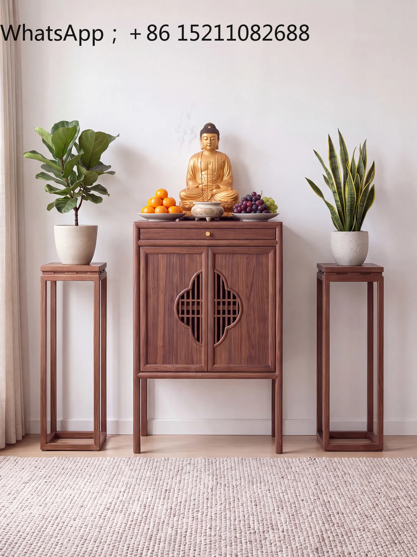 LLY new Chinese incense table incense table household God of Wealth offering cabinet solid wood table