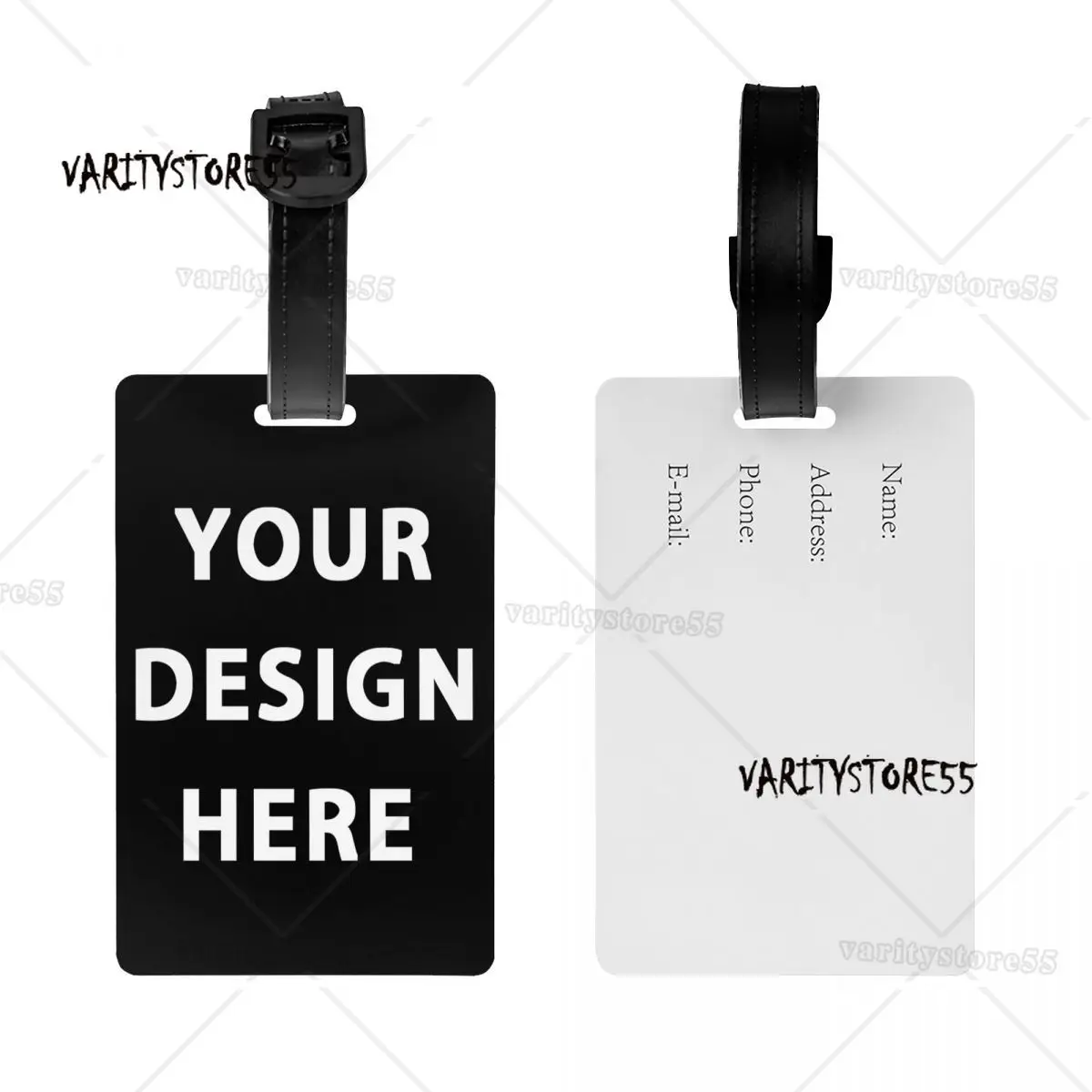 Custom Your Design Here Luggage Tag Custom Customize Logo Letter Print Travel Bag Suitcase Privacy Cover ID Label