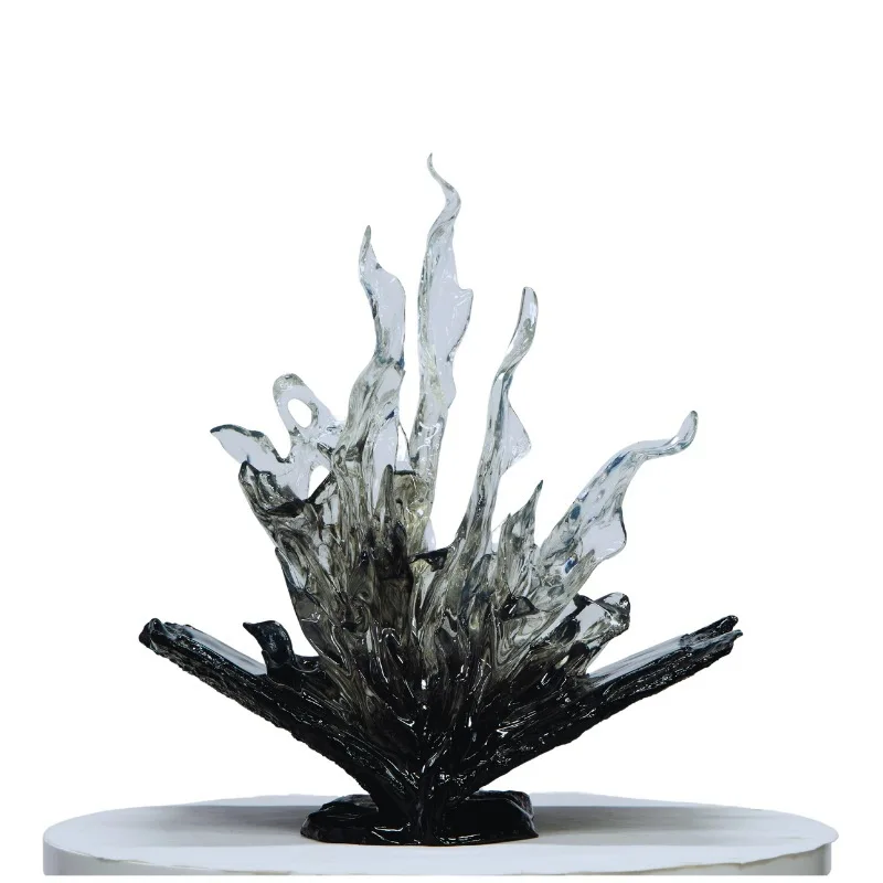 

Transparent resin creative abstract sculpture