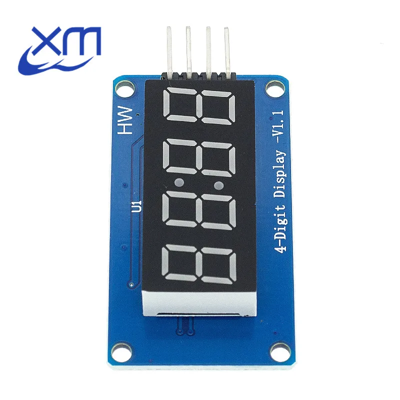 1pcs 4 Bits TM1637 Red Digital Tube LED Display Module & Clock B34
