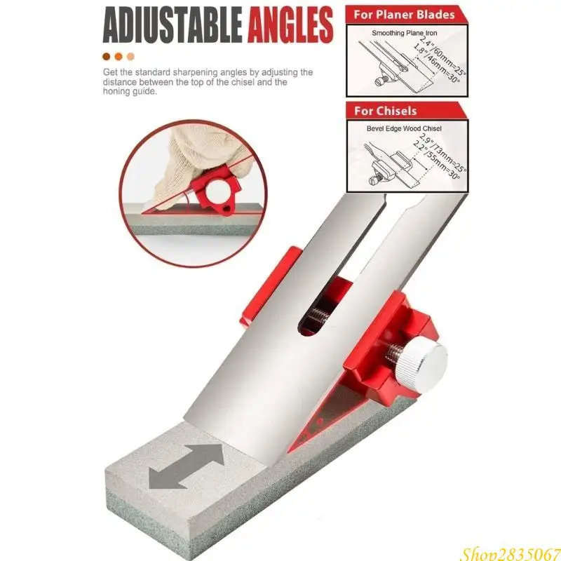 Honing Guide Adjustable Stainless Steel Jig Guide Tool for Metal Abrasive Fixed Sharpener 831F
