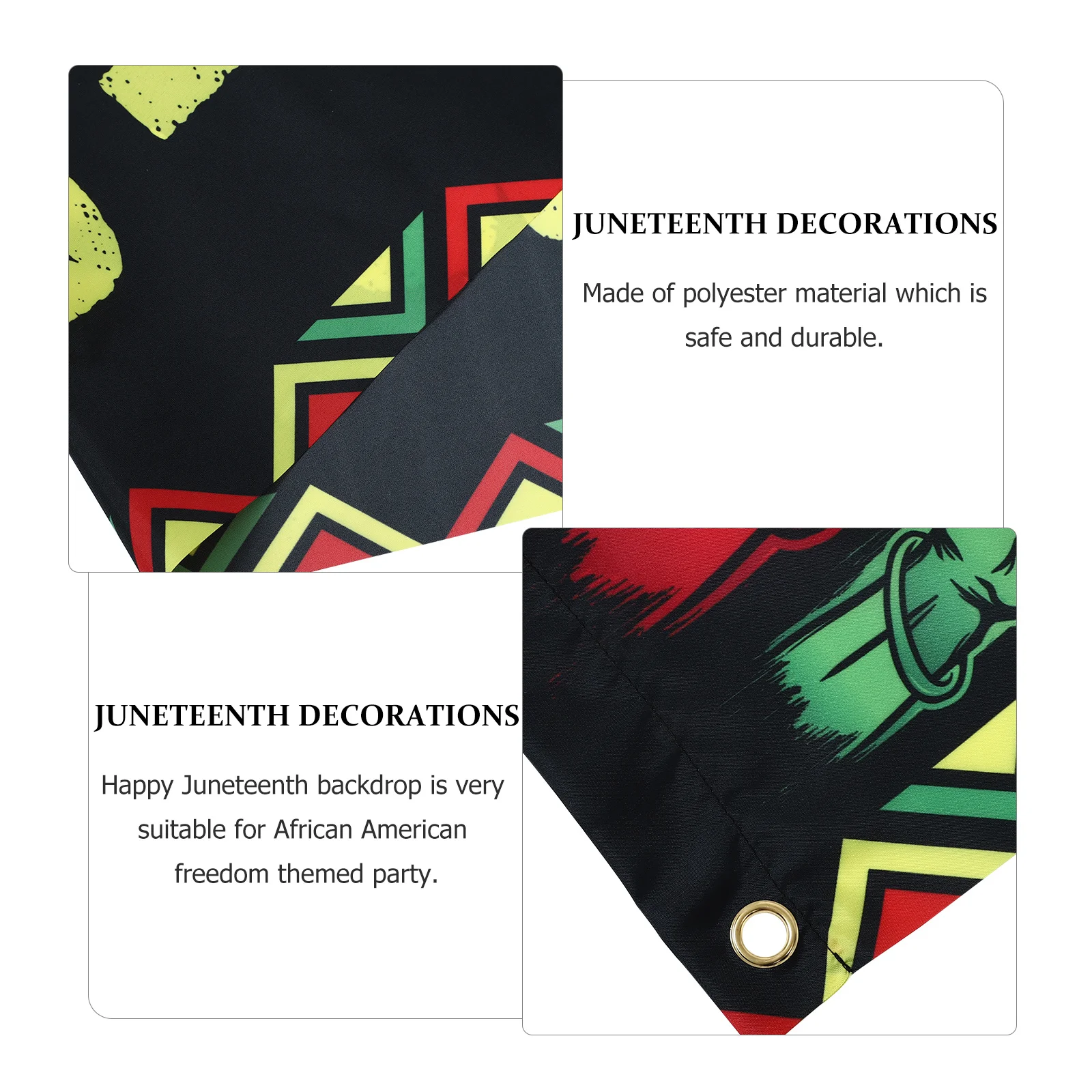 

1Pair Month Couplets Polyester Porch Hanging Banner Front Door Decor Juneteenth Flag Party Celebration Decoration