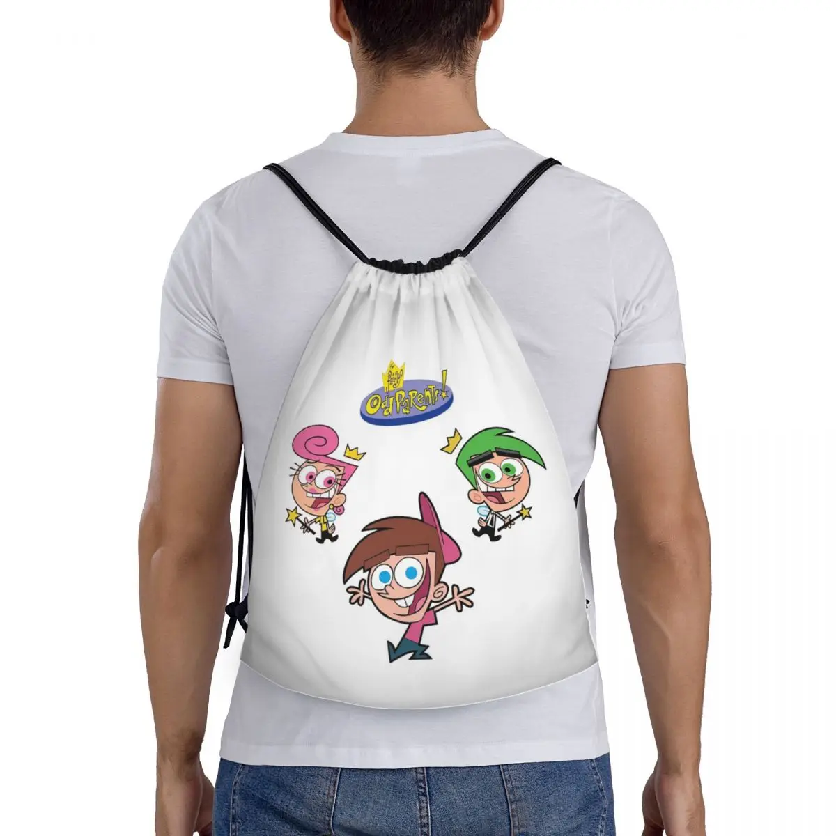 

Рюкзаки THE FAIRLY ODDPARENTS, повседневные портативные сумки на шнурке, спортивная сумка, сумки для книг для мужчин, женщин, студентов