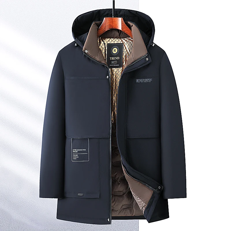 2024 new arrival winter hooded jacket sill-like cotton jackets men,mens fashion thicken warm parkas winter coat male MY021