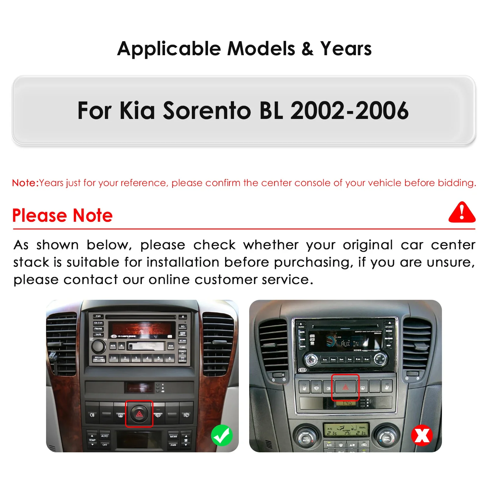 For 9.7 Style Qualcomm 8-Core Screen CarPlay Android Auto Car Radio For Kia Sorento BL 2002-2006 GPS Player Head Unit WIFI AI BT