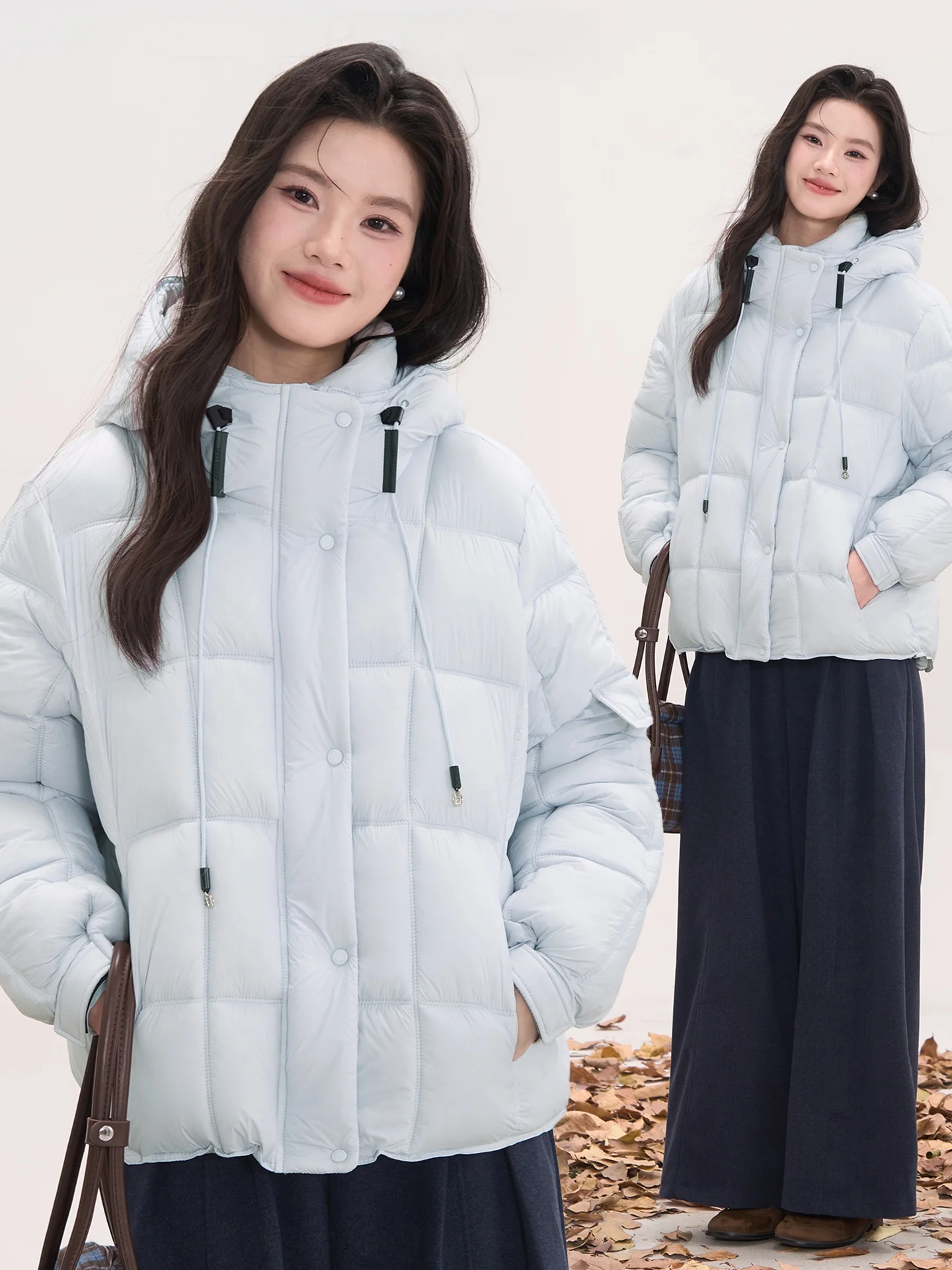 

Зимняя утепленная хлопковая куртка Heme для женщин: теплая, ветрозащитная, с капюшоном, на молнии, с длинными рукавами, прямого кроя