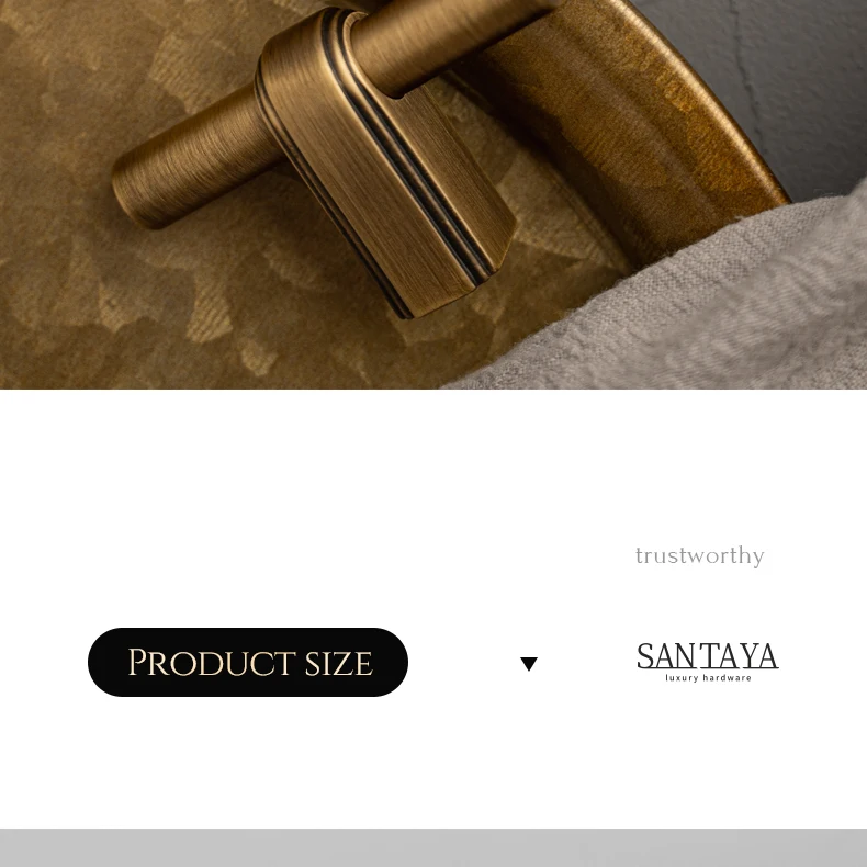 Antique brushed brass wardrobe pull and cabinet knob — supplier illustration 24