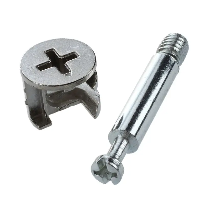 A96K-Furniture Cam Fitting With Dowel And Pre-Inserted Nut (Set Of 15)
