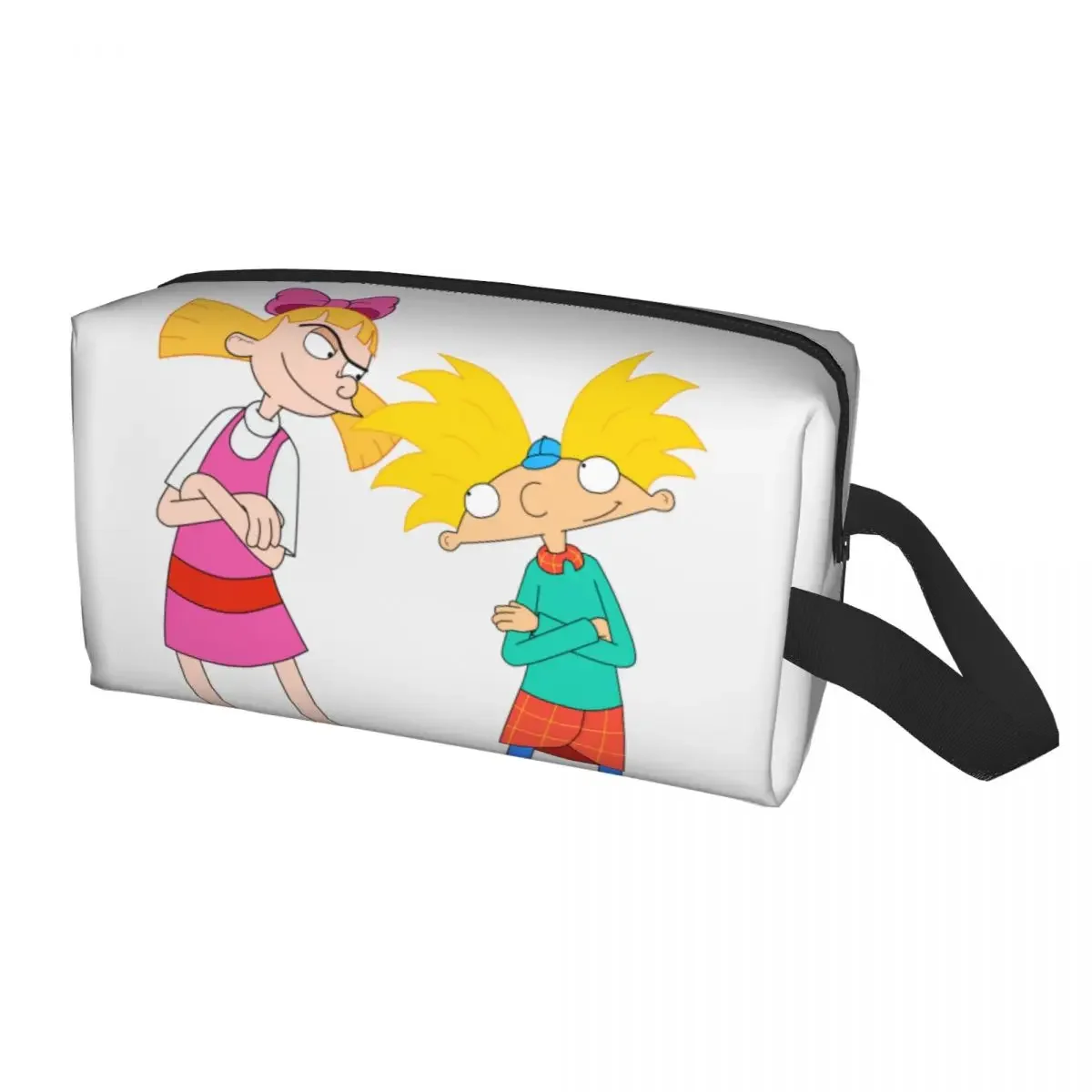 Kawaii Hey Arnold Animated Anime Helga Pataki Travel Toiletry Bag for Women Cosmetic Makeup Bag Beauty Storage Dopp Kit